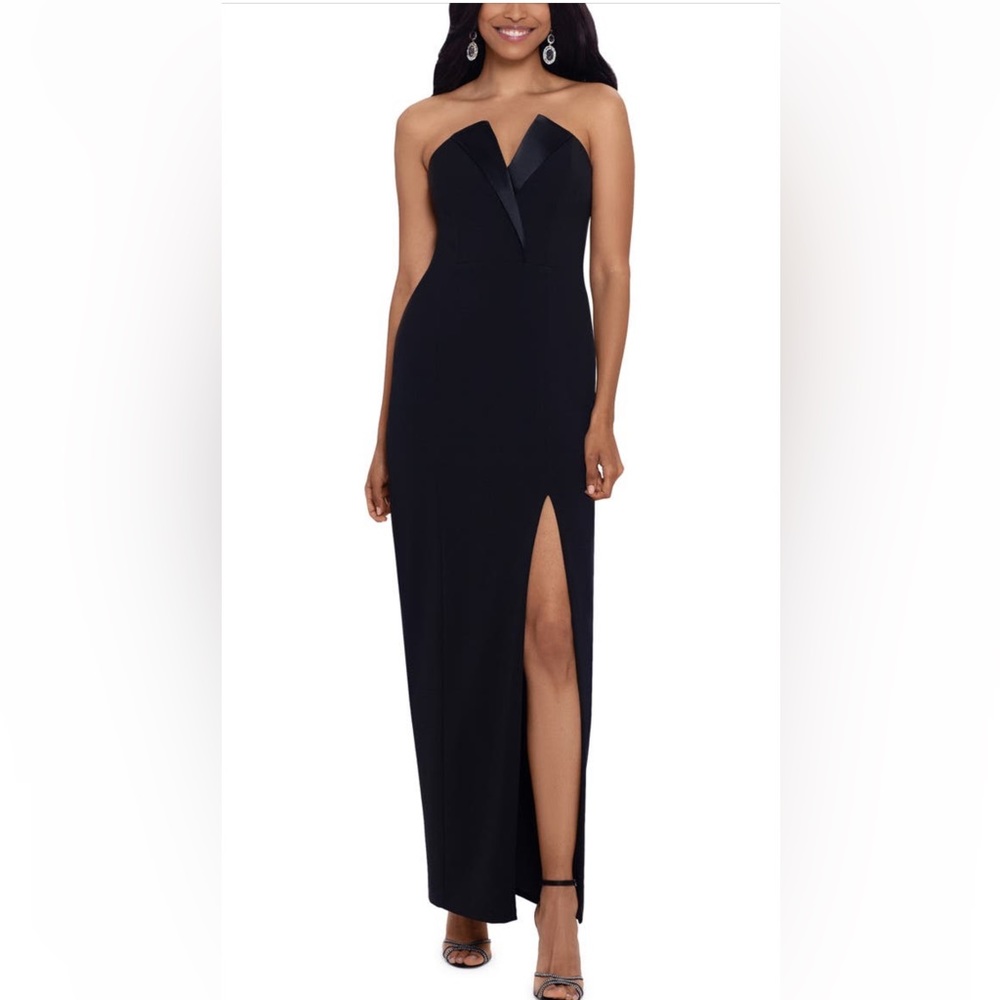 WORN ONCE- Size 10 Betsy & Adam Tux Gown